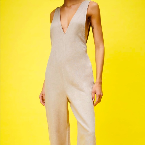 COPY - COPY - NWOT Zara Linen Blend Jumpsuit - Picture 5 of 10